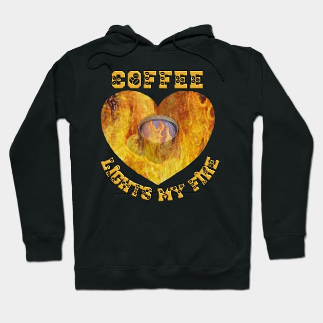 Coffee gets me goingT-Shirt mug coffee mug apparel hoodie sticker gift Coffee lights my fire Hoodie by LovinLife
